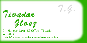 tivadar glosz business card